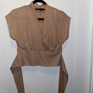 Gold v-cut shirt